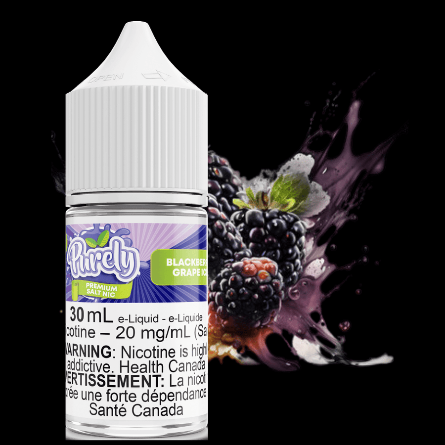 Purely Salt E-Liquid Salt Nic E-Liquid 30ml / 12mg Blackberry Grape Ice Salt Nic by Purely E-Liquid Blackberry Grape Ice Salt by Purely E-Liquid-Yorkton Vape SuperStore