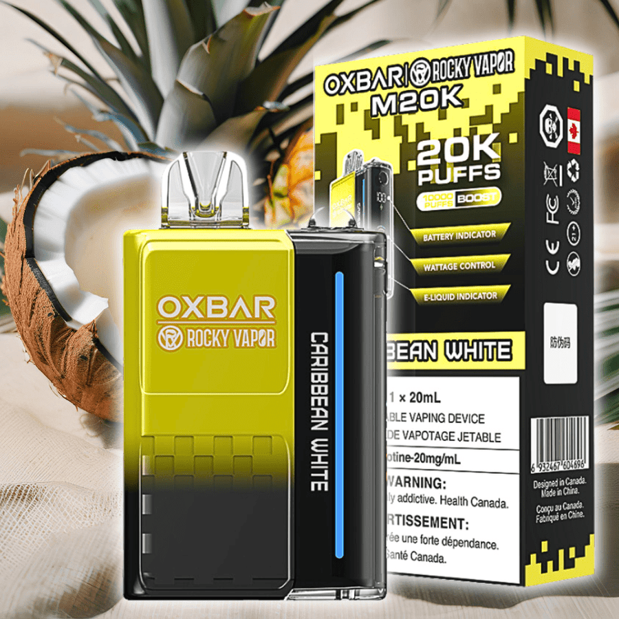 Rocky Vapor Disposable Vape 20000 OXBAR M20K Disposable Vape - Caribbean White OXBAR M20K Disposable Vape - Caribbean White - Yorkton Vape 