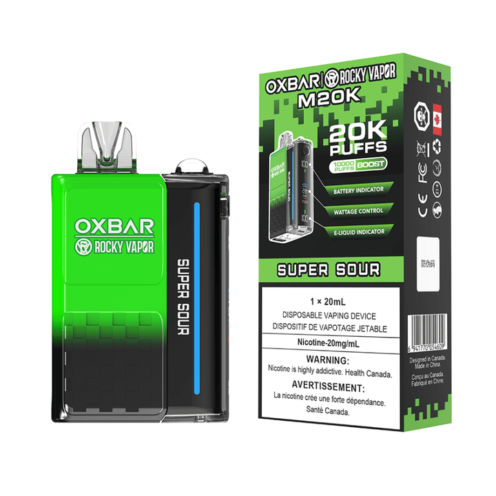 Rocky Vapor Disposables 20mg / 20000 Puffs OXBAR M20K Disposable Vape - Super Sour OXBAR M20K Disposable Vape - Super Sour in Canada