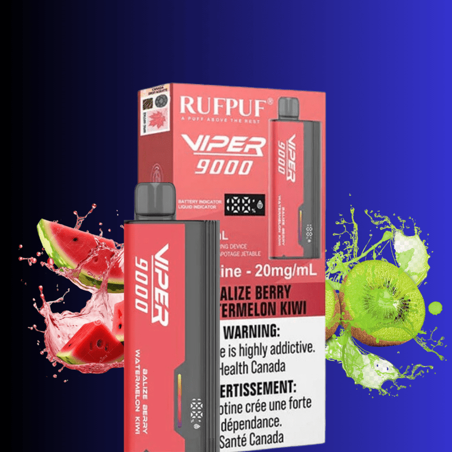 RufPuf Disposables Disposable Vape Rufpuf Viper 9000 Disposable Vape-Balize Berry Watermelon Kiwi Rufpuf Viper 9000 Disposable Vape-Balize Berry Watermelon Kiwi