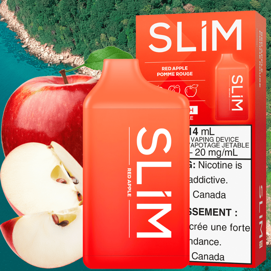 Slim Disposables 14mL / 20mg Slim 7500 Rechargeable Disposable Vape-Red Apple Slim 7500 Rechargeable Disposable Vape-Red Apple-Yorkton Vape Canada