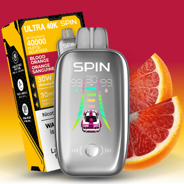 Spin Vape Disposable 40000 puffs / 20mg Spin Ultra 40k Disposable Vape - Blood Orange Spin Ultra 40k Disposable Vape - Blood Orange - Yorkton Canada