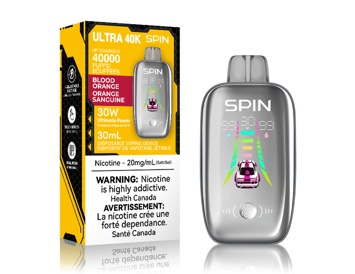 Spin Vape Disposable 40000 puffs / 20mg Spin Ultra 40k Disposable Vape - Blood Orange Spin Ultra 40k Disposable Vape - Blood Orange - Yorkton Canada