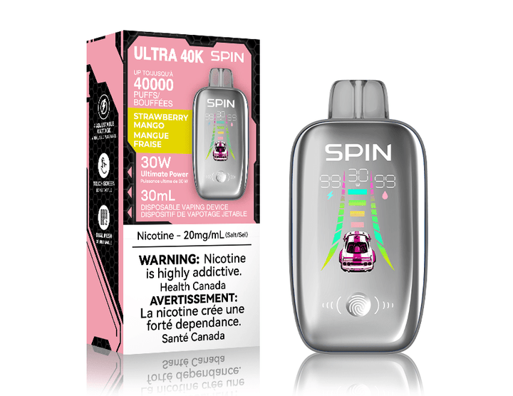 Spin Vape Disposable 40000 puffs / 20mg Spin Ultra 40k Disposable Vape - Strawberry Mango Spin Ultra 40k - Strawberry Mango - in Yorkton Canada