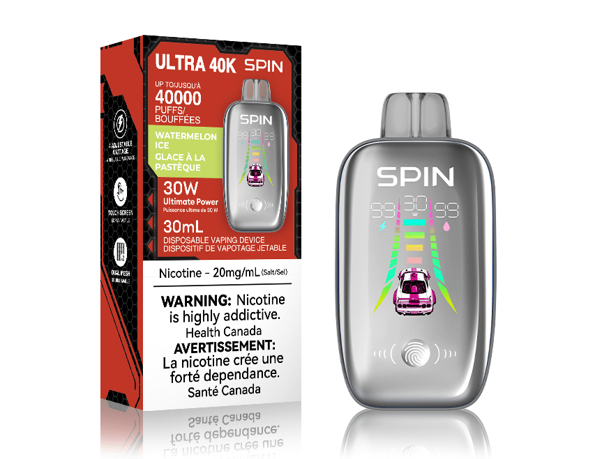 Spin Vape Disposable Vape 40000 Puffs / 20mg Spin Ultra 40k Disposable Vape - Watermelon Ice Spin Ultra 40k Disposable Vape - Watermelon Ice - Airdrie Vape Store