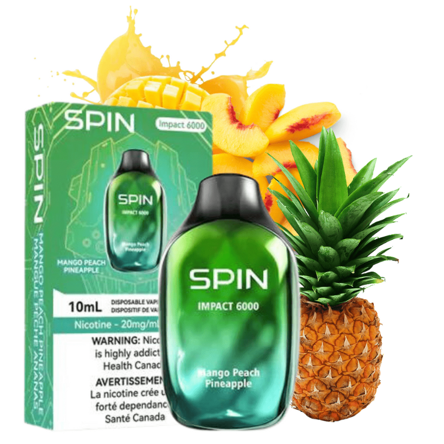 Spin Vape Disposables 20mg / 6000 Puffs SPIN Impact 6000 Disposable Vape-Mango Peach Pineapple SPIN Impact 6000 Disposable Vape-Mango Peach Pineapple-Vape SuperStore