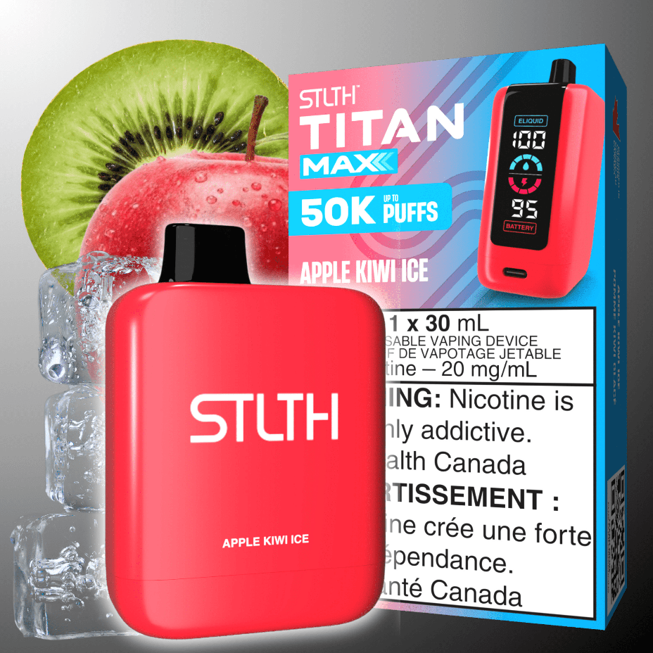 STLTH Disposable Vape 50000 Puffs STLTH Titan Max 50k Disposable Vape-Apple Kiwi Ice STLTH Titan Max 50k Disposable Vape-Apple Kiwi Ice in Yorkton