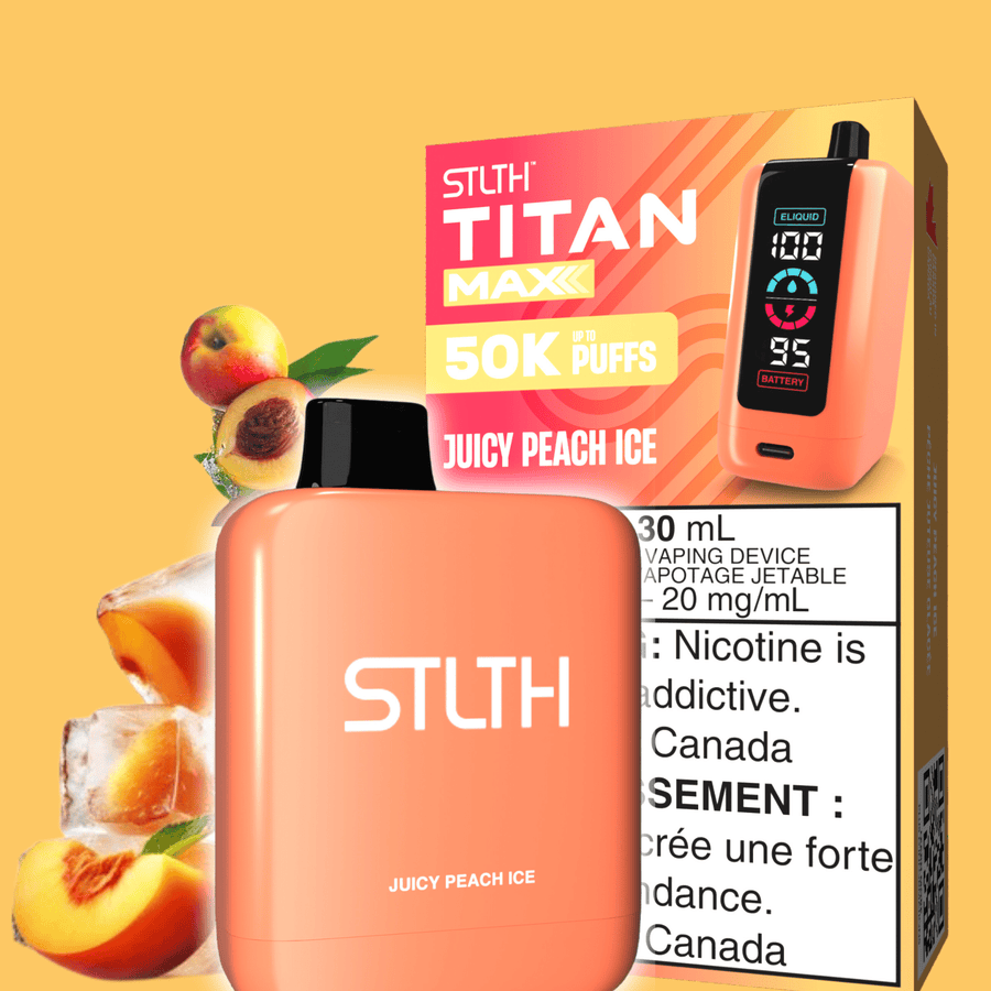 STLTH Disposable Vape 50000 Puffs STLTH Titan Max 50k Disposable Vape-Juicy Peach Ice STLTH Titan Max 50k Disposable Vape-Juicy Peach Ice in Yorkton