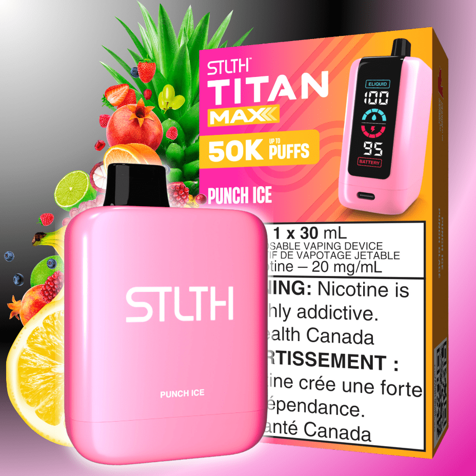 STLTH Disposable Vape 50000 Puffs STLTH Titan Max 50k Disposable Vape-Punch Ice STLTH Titan Max 50k Disposable Vape-Punch Ice