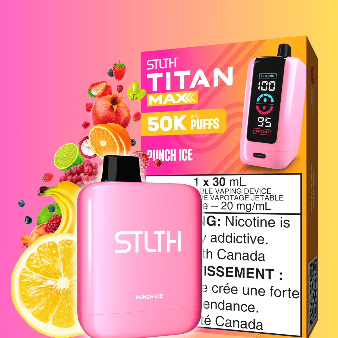 STLTH Disposable Vape 50000 Puffs STLTH Titan Max 50k Disposable Vape-Punch Ice STLTH Titan Max 50k Disposable Vape-Punch Ice in Yorkton SK