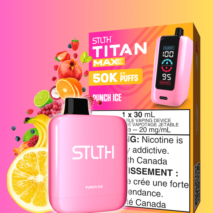 STLTH Disposable Vape 50000 Puffs STLTH Titan Max 50k Disposable Vape-Punch Ice STLTH Titan Max 50k Disposable Vape-Punch Ice in Yorkton SK