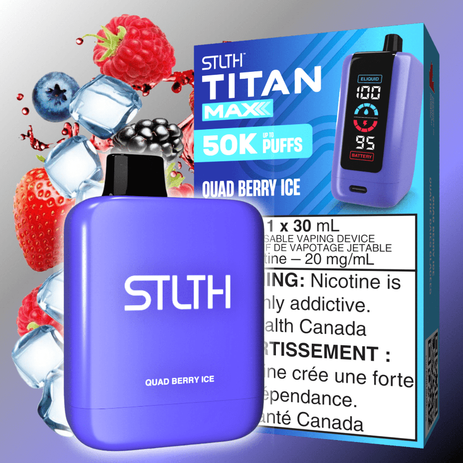 STLTH Disposable Vape 50000 Puffs STLTH Titan Max 50k Disposable Vape-Quad Berry Ice STLTH Titan Max 50k Disposable Vape-Quad Berry Ice