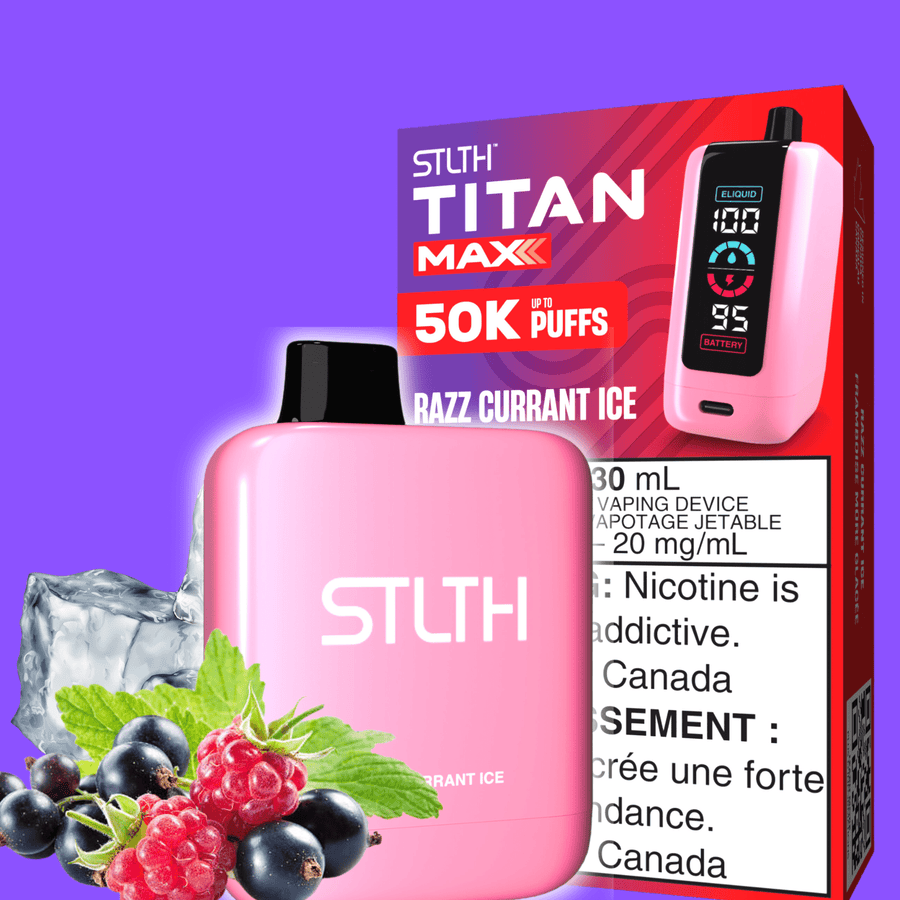 STLTH Disposable Vape 50000 Puffs STLTH Titan Max 50k Disposable Vape-Razz Currant Ice STLTH Titan Max 50k Disposable Vape-Razz Currant Ice in Yorkton