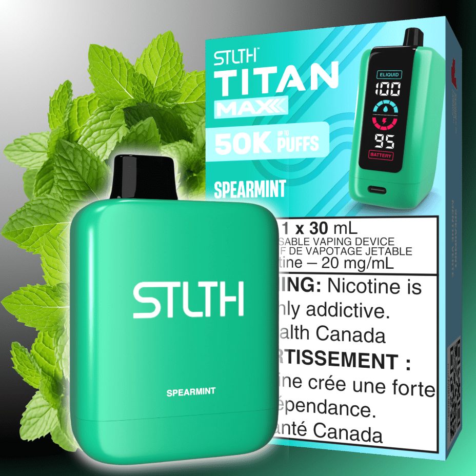 STLTH Disposable Vape 50000 Puffs STLTH Titan Max 50k Disposable Vape-Spearmint STLTH Titan Max 50k Disposable Vape-Spearmint