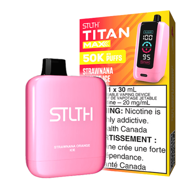 STLTH Disposable Vape 50000 Puffs STLTH Titan Max 50k Disposable Vape-Strawnana Orange Ice STLTH Titan Max 50k Disposable Vape-Strawnana Orange Ice