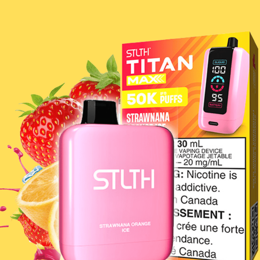 STLTH Disposable Vape 50000 Puffs STLTH Titan Max 50k Disposable Vape-Strawnana Orange Ice STLTH Titan Max 50k Disposable Vape-Strawnana Orange Ice - Yorkton