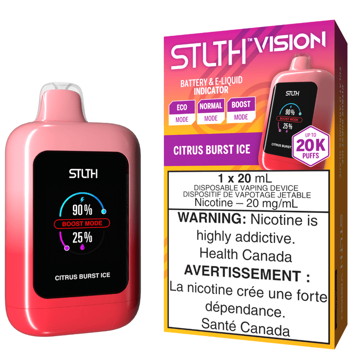 STLTH Disposables 20000 Puffs / 20mg STLTH Vision 20K Disposable Vape - Citrus Burst Ice STLTH Vision 20K Disposable Vape - Citrus Burst Ice