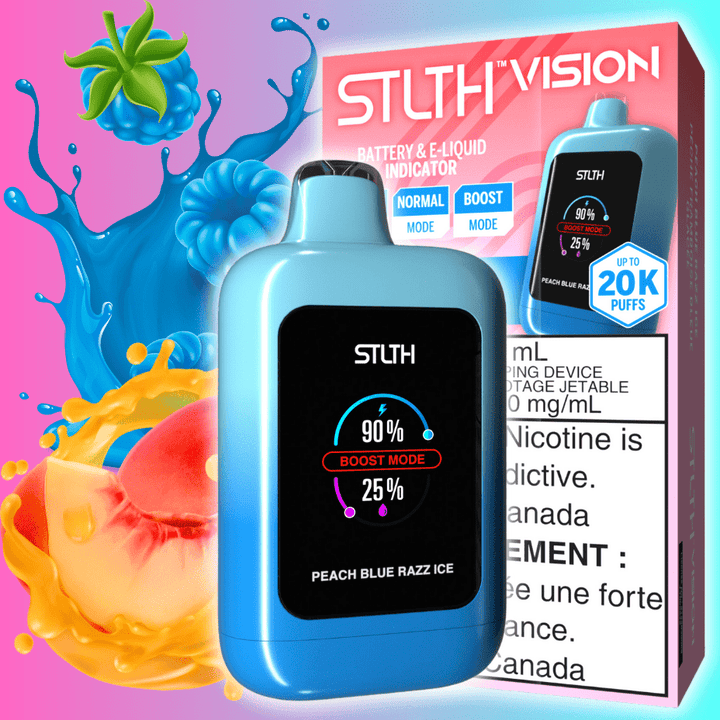 STLTH Disposables 20000 Puffs / 20mg STLTH Vision 20K Disposable Vape - Peach Blue Razz Ice STLTH Vision 20K Disposable Vape - Peach Blue Razz Ice