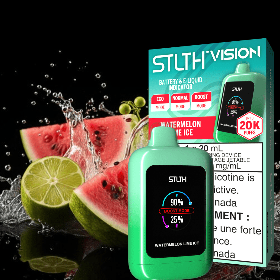 STLTH Disposables 20000 Puffs STLTH Vision 20K Disposable Vape - Watermelon Lime Ice STLTH Vision Disposable Vape-Watermelon Lime Ice - Yorkton