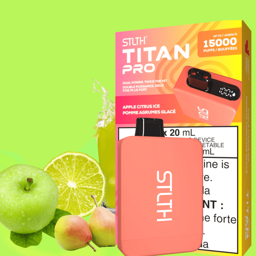 STLTH Disposables 20mL / 20mg STLTH Titan Pro Disposable Vape-Apple Citrus Ice STLTH Titan Pro Disposable Vape - Apple Citrus Ice