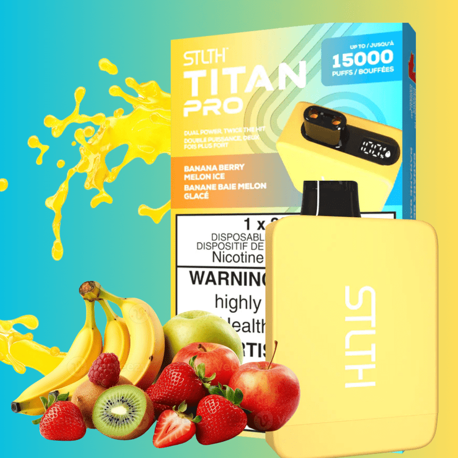 STLTH Disposables 20mL / 20mg STLTH Titan Pro Disposable Vape-Banana Berry Melon Ice STLTH Titan Pro Disposable Vape - Banana Berry Melon Ice