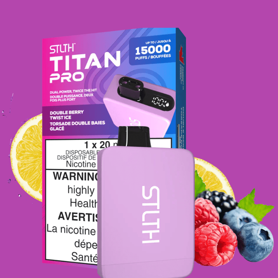 STLTH Disposables 20mL / 20mg STLTH Titan Pro Disposable Vape-Double Berry Twist Ice STLTH Titan Pro Disposable Vape - Double Berry Twist Ice-Yorkton Vape SuperStore Saskatchewan, Canada