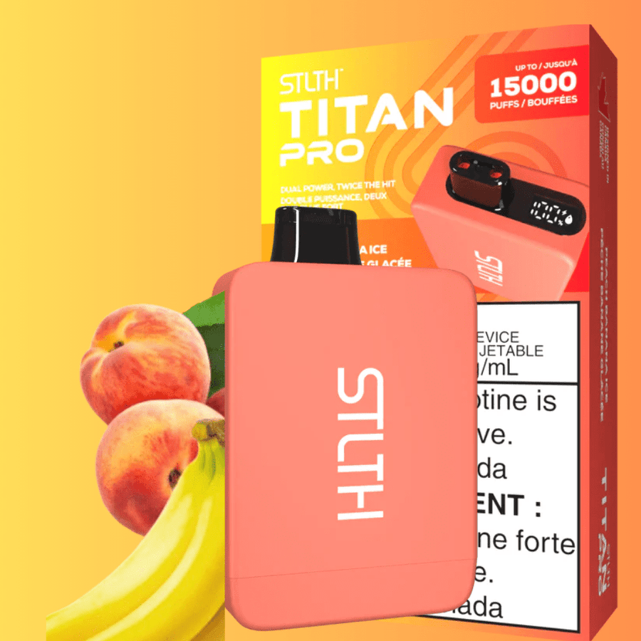 STLTH Disposables 20mL / 20mg STLTH Titan Pro Disposable Vape-Peach Banana Ice STLTH Titan Pro Disposable Vape - Peach Banana Ice