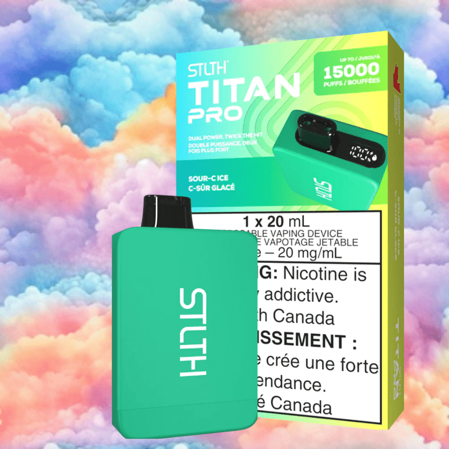 STLTH Disposables 20mL / 20mg STLTH Titan Pro Disposable Vape-Sour-C Ice STLTH Titan Pro Disposable Vape - Sour-C Ice-Yorkton Vape SuperStore Saskatchewan, Canada