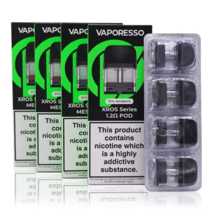 Vaporesso Replacement Pods 1.2ohm Vaporesso XROS Mesh Pods (4/pack) Vaperesso XROS Replacement Pods 4pk-Yorkton Vape SuperStore & Bong Shop SK, Canada