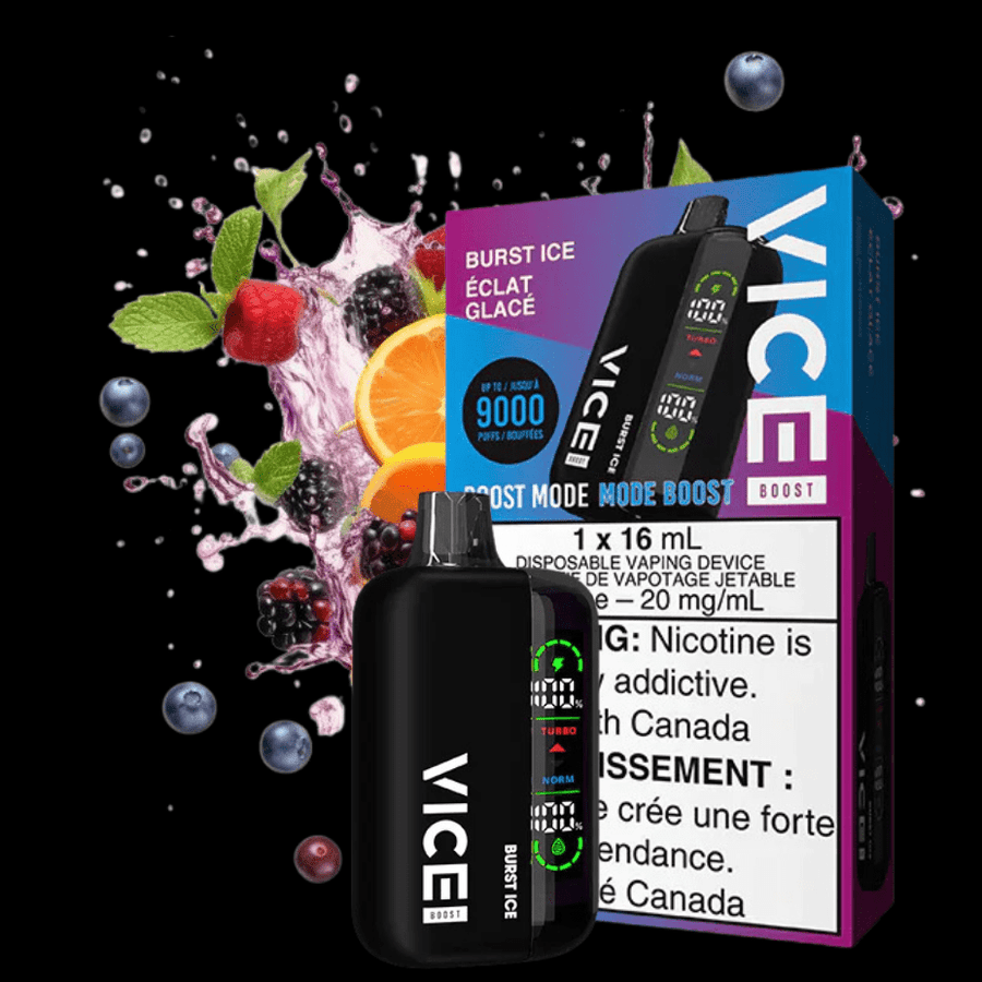 Vice Boost Disposables 9000 Puffs / 20mg Vice Boost Disposable Vape-Burst Ice Vice Boost Disposable Vape-Burst Ice