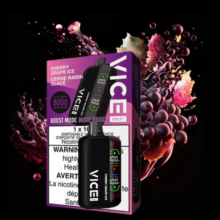 Vice Boost Disposables 9000 Puffs / 20mg Vice Boost Disposable Vape-Cherry Grape Vice Boost Disposable Vape-Cherry Grape