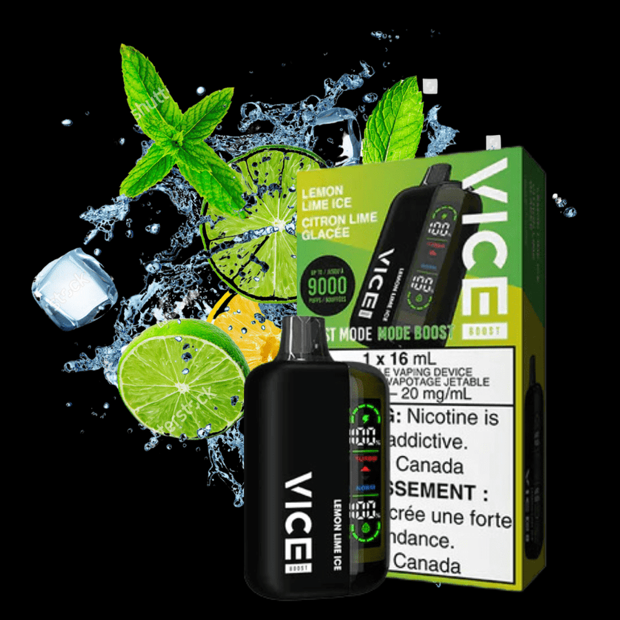 Vice Boost Disposables 9000 Puffs / 20mg Vice Boost Disposable Vape-Lemon Lime Ice Vice Boost Disposable Vape-Lemon Lime Ice