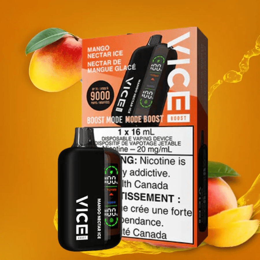 Vice Boost Disposables 9000 Puffs / 20mg Vice Boost Disposable Vape-Mango Nectar Ice Vice Boost Disposable Vape-Mango Nectar Ice