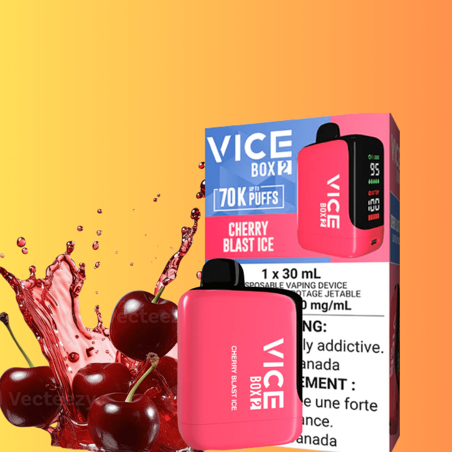 Vice Box 2 Disposable Vape-Cherry Blast Ice Vapexcape Vape and Bong Shop Regina Saskatchewan