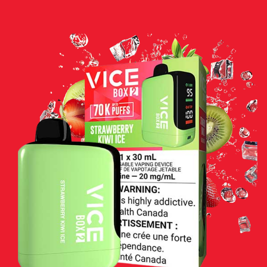 Vice Box 2 Disposable Vape-Strawberry Kiwi Ice Yorkton Vape SuperStore Saskatchewan Canada