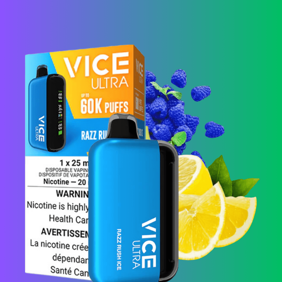 Vice Disposable Vape Vice Ultra 60K Disposable Vape - Razz Rush Ice Vice Ultra 60K Disposable Vape - Razz Rush Ice in Yorkton SK