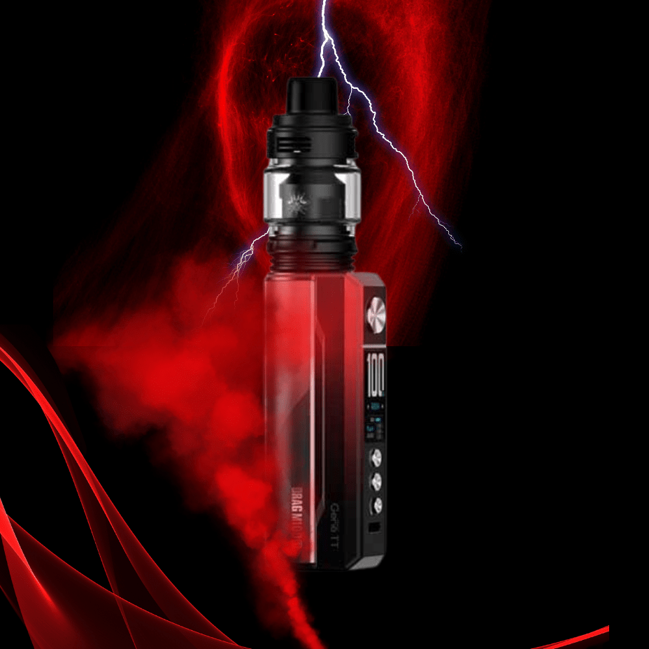 Voopoo Hardware Black and Red Voopoo Drag M100S Box Mod Kit-100w Voopoo Drag M100S Vape Kit-Smok Starter Kits 230w- Yorkton Vape Superstore 