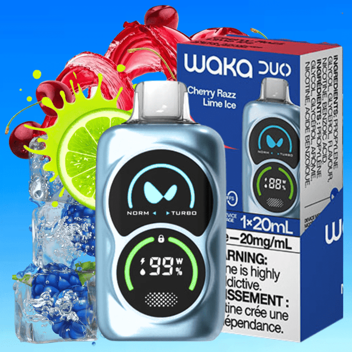 WAKA Disposables 28000 Puffs / 20mg WAKA Duo 28000 Disposable Vape - Cherry Razz Lime Ice Waka Duo Disposable Vape 28000-Cherry Razz Lime Ice - Manitoba