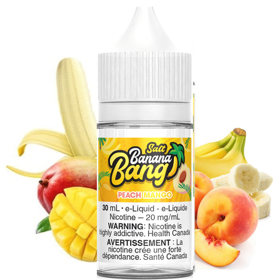 Banana Bang Salt E-Liquid Salt Nic E-Liquid 30ml / 12mg Peach Mango Salt by Banana Bang E-Liquid Peach Mango Salt by Banana Bang E-Liquid-Yorkton Vape SuperStore 