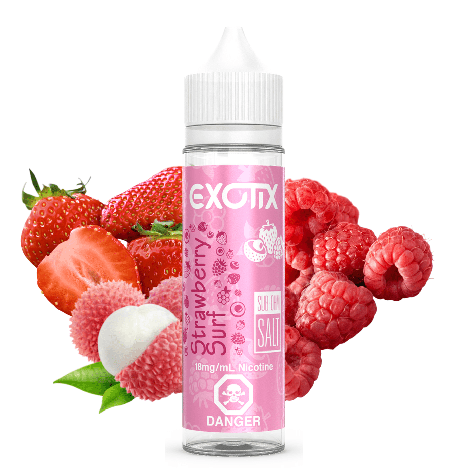 Exotix E-Liquid Salt Nic E-Liquid 60mL / 3mg Strawberry Surf By Exotix E-Liquid Strawberry Surf By Exotix E-Liquid-Yorkton Vape Superstore & Bong Shop SK, Canada