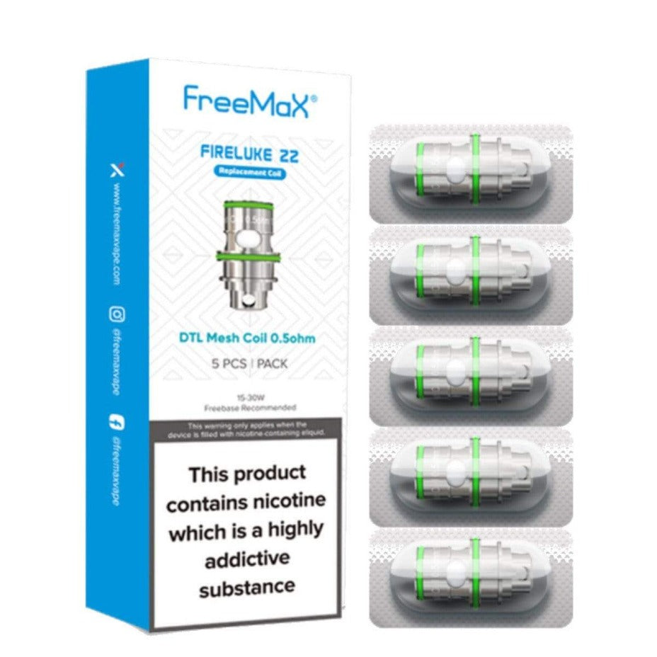 Freemax Replacement Coils DTL 0.5 ohm Freemax Fireluke 22 Coils-Twister 30 Freemax Fireluke 22 Coils - Yorkton Vape SuperStore 