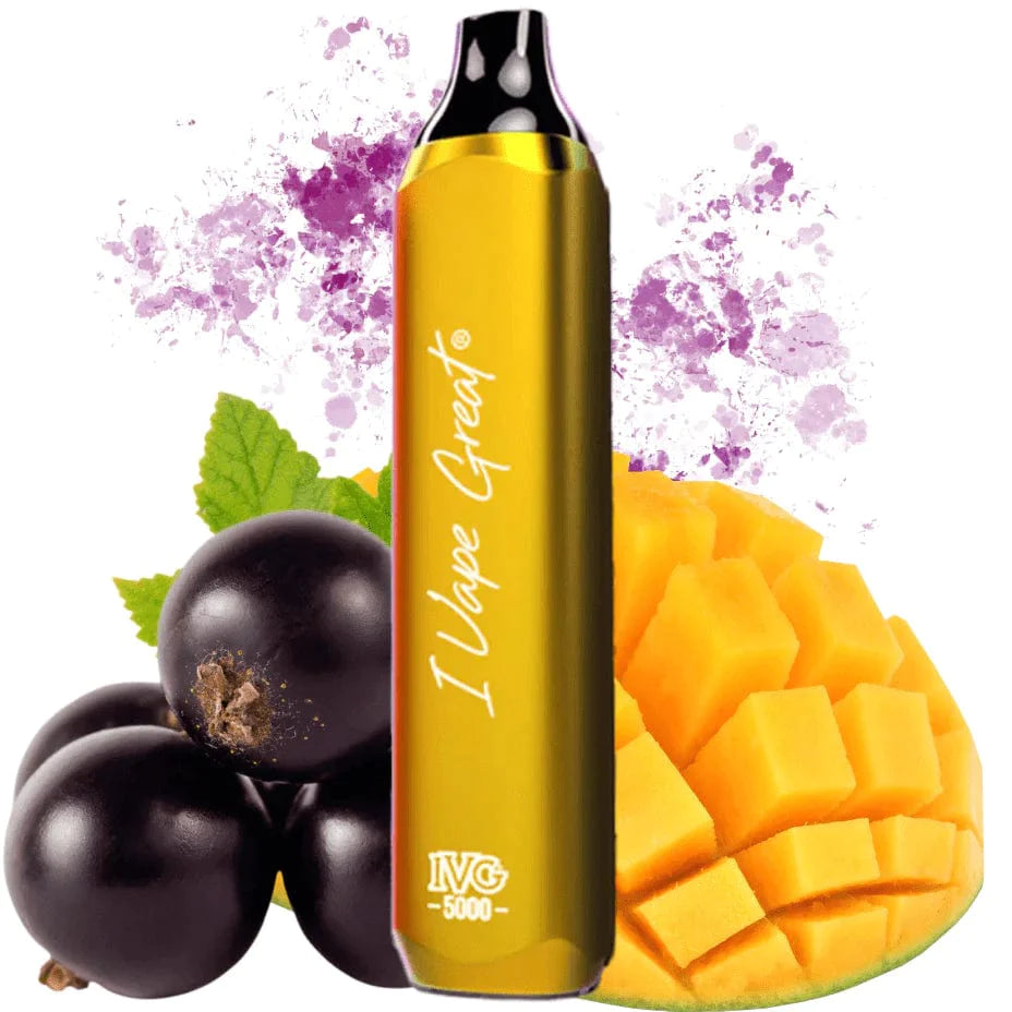 I Vape Great Disposables 5000 Puffs / 20mg IVG 5000 Disposable Vape Mango Blackcurrant IVG 5000 Disposable Vape Mango Blackcurrant-Yorkton Vape Superstore