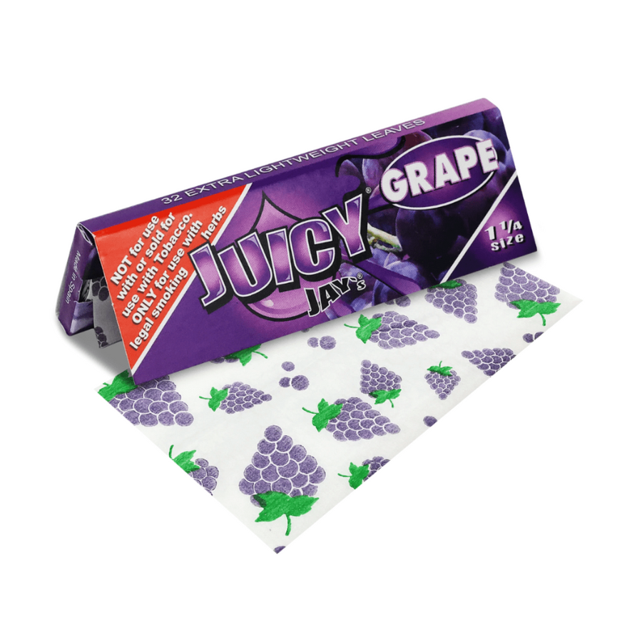 Juicy Jay's Rolling Papers 1¼ / Grape Juicy Jay's Grape Flavoured Rolling Papers 1 1/4 Juicy Jay's Grape Rolling Papers 1 1/4-Yorkton Vape SuperStore & Bong Shop SK, Canada