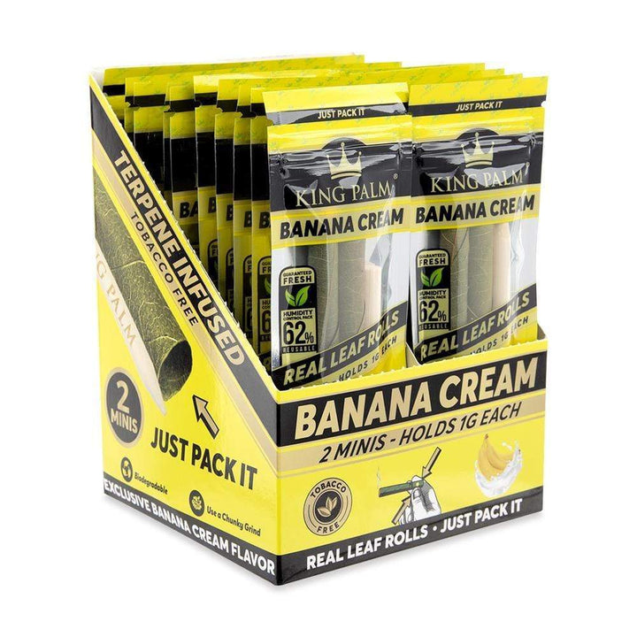 King Palm Pre-Rolled Cones 2/pk / Banana Cream King Palm Mini Pre-Rolls-Banana Cream King Palm Mini Pre-Rolls Banana Cream-Yorkton Vape SuperStore