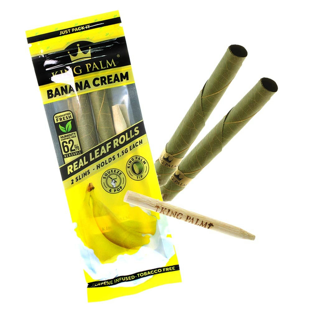 King Palm Pre-Rolled Cones 2/pk / Banana Cream King Palm Mini Pre-Rolls-Banana Cream King Palm Mini Pre-Rolls Banana Cream-Yorkton Vape SuperStore