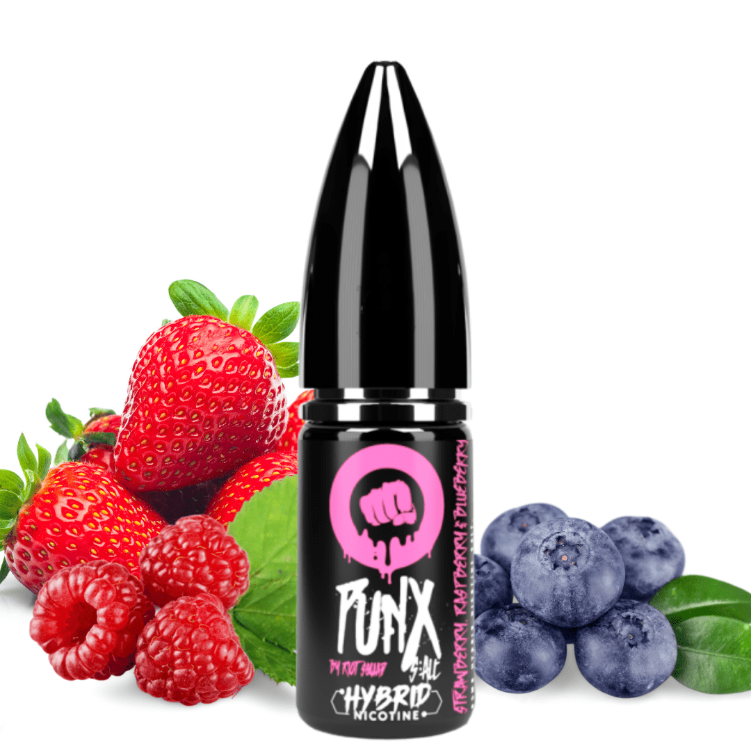 Riot Punx E-Liquid Salt Nic E-Liquid 30ml / 5mg Strawberry, Raspberry, Blueberry Hybrid Salt by Riot Punx E-Liquid Strawberry Raspberry Blueberry Riot Punx-Yorkton Vape SuperStore & Bong Shop SK, Canada