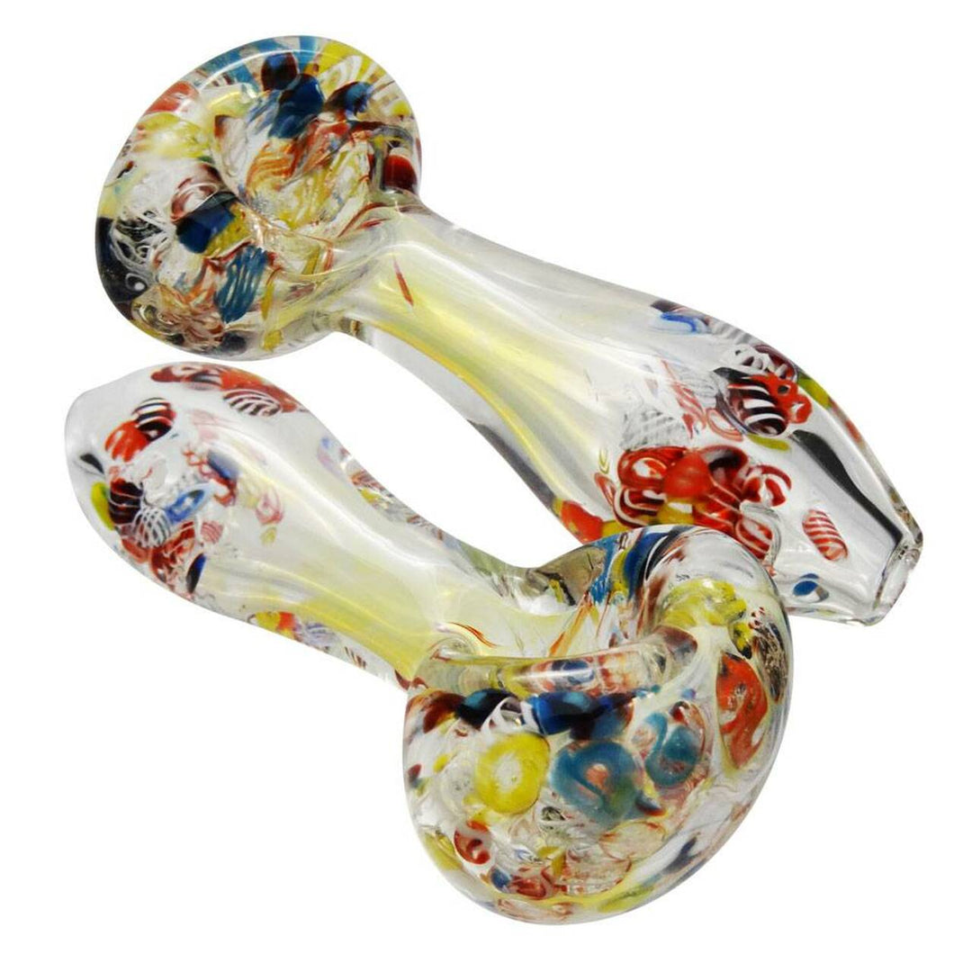 Shine Glassworks Hand Pipes Confetti Inside Out Hand Pipe-4" Confetti Inside Out Hand Pipe-4"-Yorkton Vape & Bong Shop 