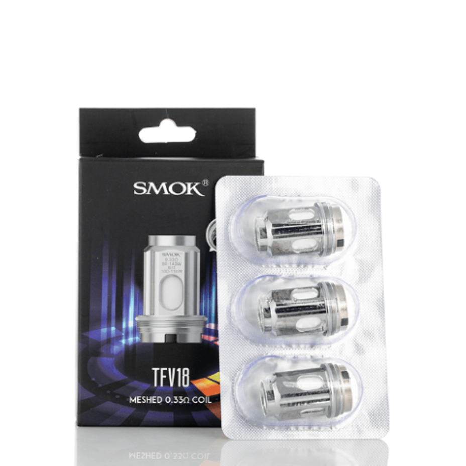 Smok Replacement Coils 0.33ohm SMOK TFV18 Replacement Coils - 3pck SMOK TFV18 Coils-3pck-Yorkton Vape SuperStore & Bong Shop SK, Canada