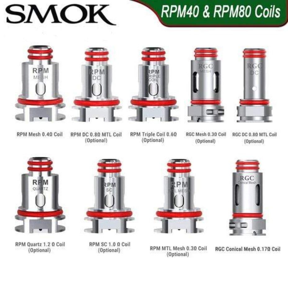 Smok Replacement Coils Triple 0.6 OHM / 5/pkg Smok RPM40 Replacement Coils Smok RPM40 Replacement Coils - Yorkton Vape SuperStore & Bong Shop SK, Canada