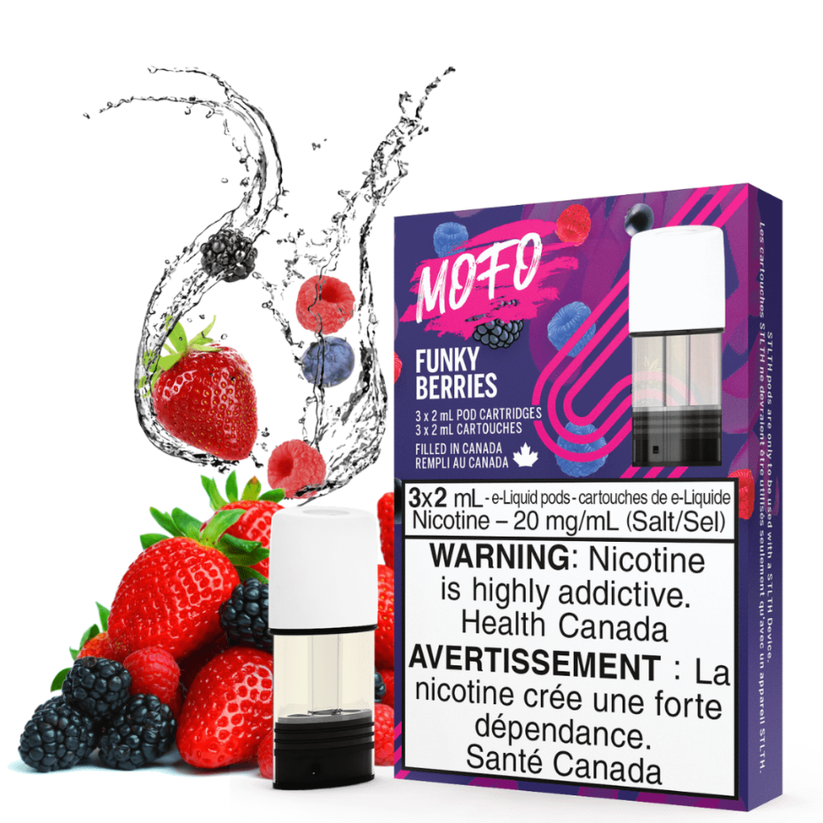 STLTH STLTH (S-Compatible) 3/pkg / 20mg STLTH Pods-MOFO Funky Berries STLTH Pods-MOFO Funky Berries-Yorkton Vape SuperStore & Bong Shop SK